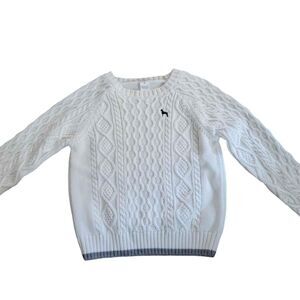 Boys Size 5 Carter's Cream and Gray Cable Knit Sweater